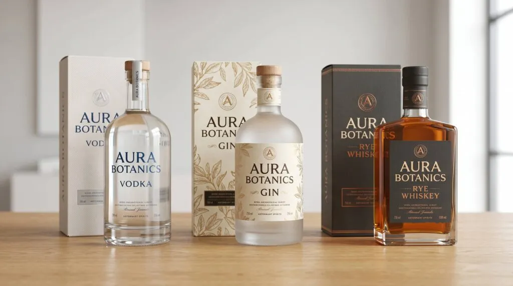 Packaging work featuring a small brand product line with cohesive, shelf-ready packaging design that demonstrates strong visual hierarchy, brand consistency, and retail presence