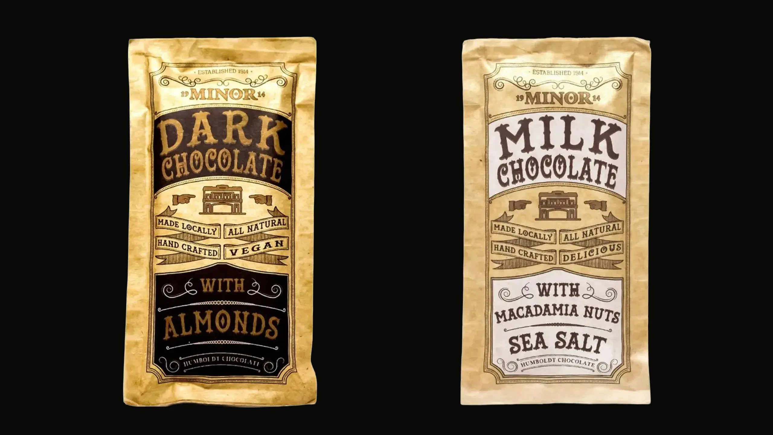 Minor Theatre chocolate bar packaging