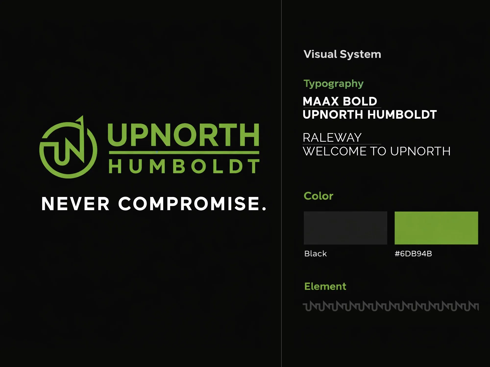 UpNorth visual identity system