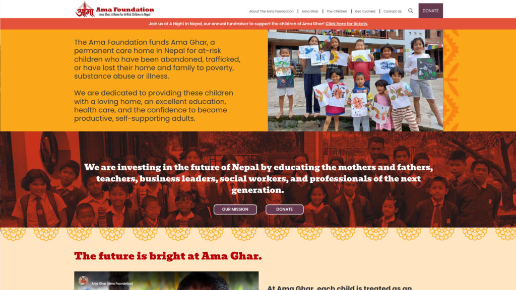 ama foundation website development