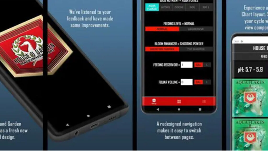 House & Garden nutrients app design