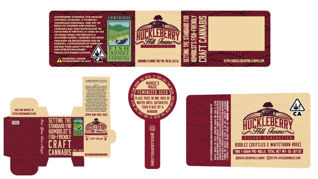 Huckleberry Hill Farms packaging artwork