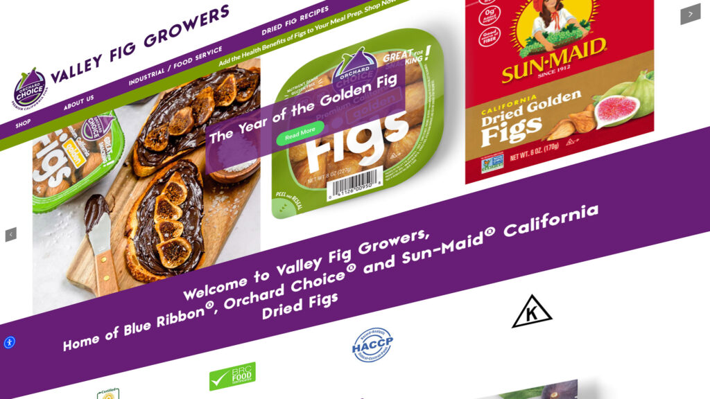 valley fig growers website design
