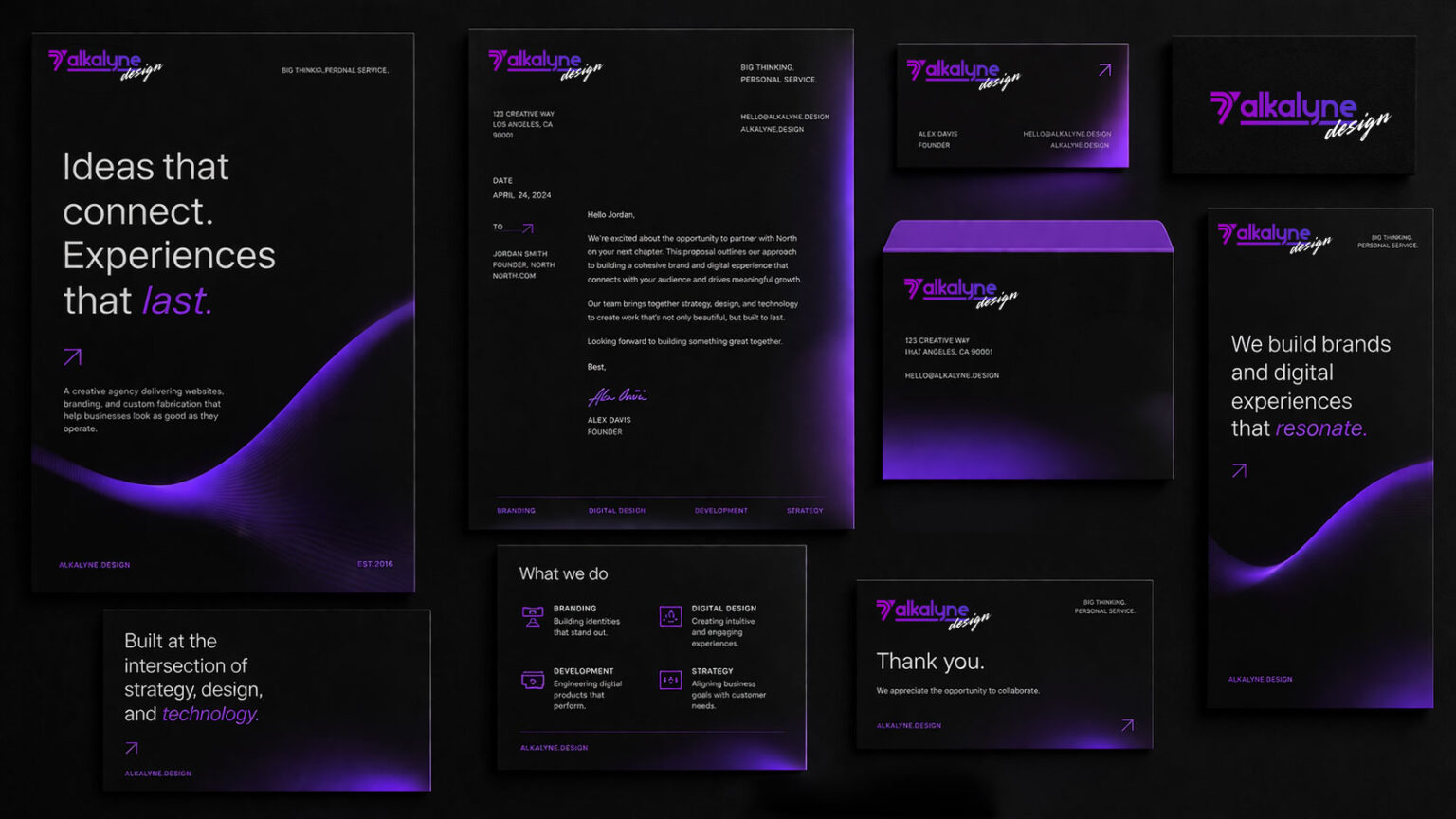 alkalyne design branded print collateral