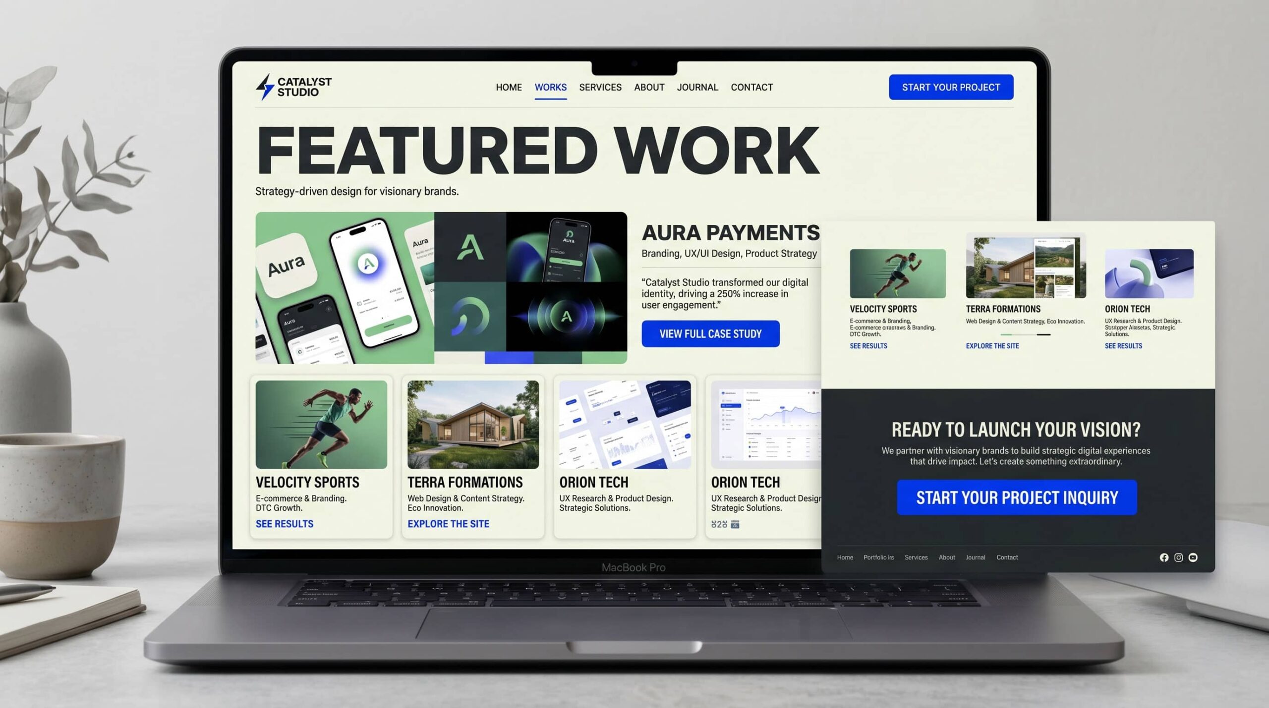 An Alkalyne Design small business website project shown on a device mockup, demonstrating clean web design, clear calls to action, and professional layout that helps the business generate leads and build trust